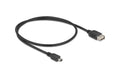 Delock USB2.0 Kabel EASY USB A-MiniB, 0.5m USB-A Seite beidseitig einsteckbar, schwarz