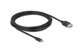 Delock USB2.0 Kabel EASY USB A-MicroB, 3.0m EASY USB, beidseitig einsteckbar, schwarz