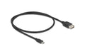 Delock USB2.0 Kabel EASY USB A-MicroB, 0.5m EASY USB, beidseitig einsteckbar, schwarz