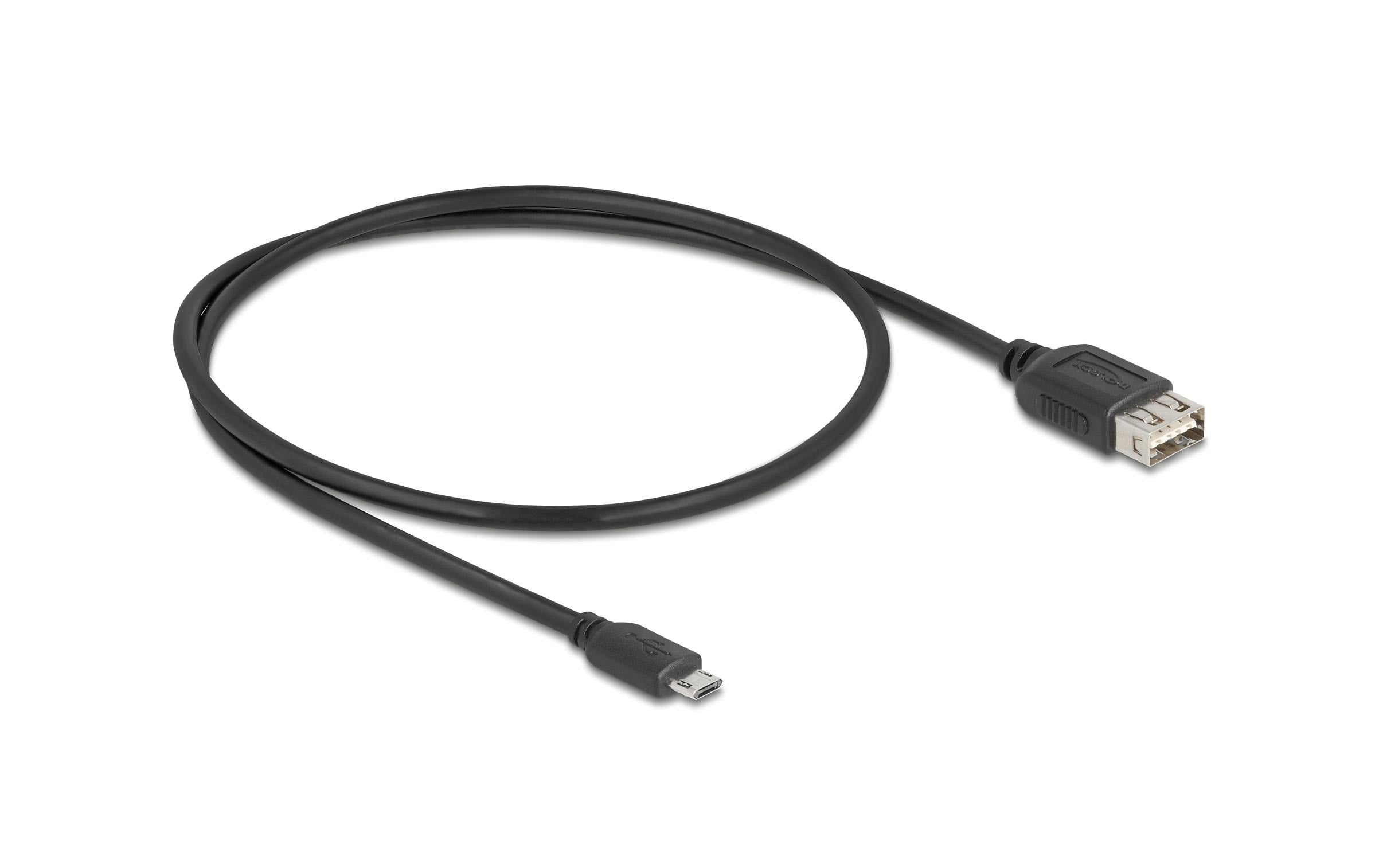 Delock USB2.0 Kabel EASY USB A-MicroB, 0.5m EASY USB, beidseitig einsteckbar, schwarz