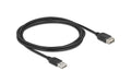 Delock USB2.0 Verlängerungskabel A-A, 2.0m EASY USB, beidseitig einsteckbar, schwarz