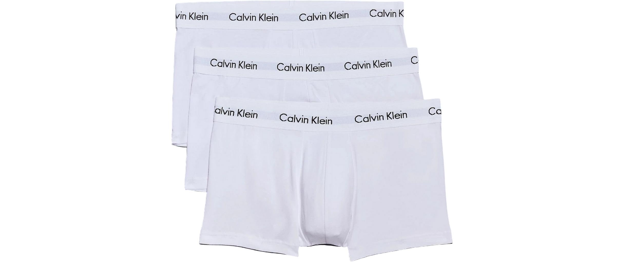 Calvin Klein 3P Low Rise Trunk White, S