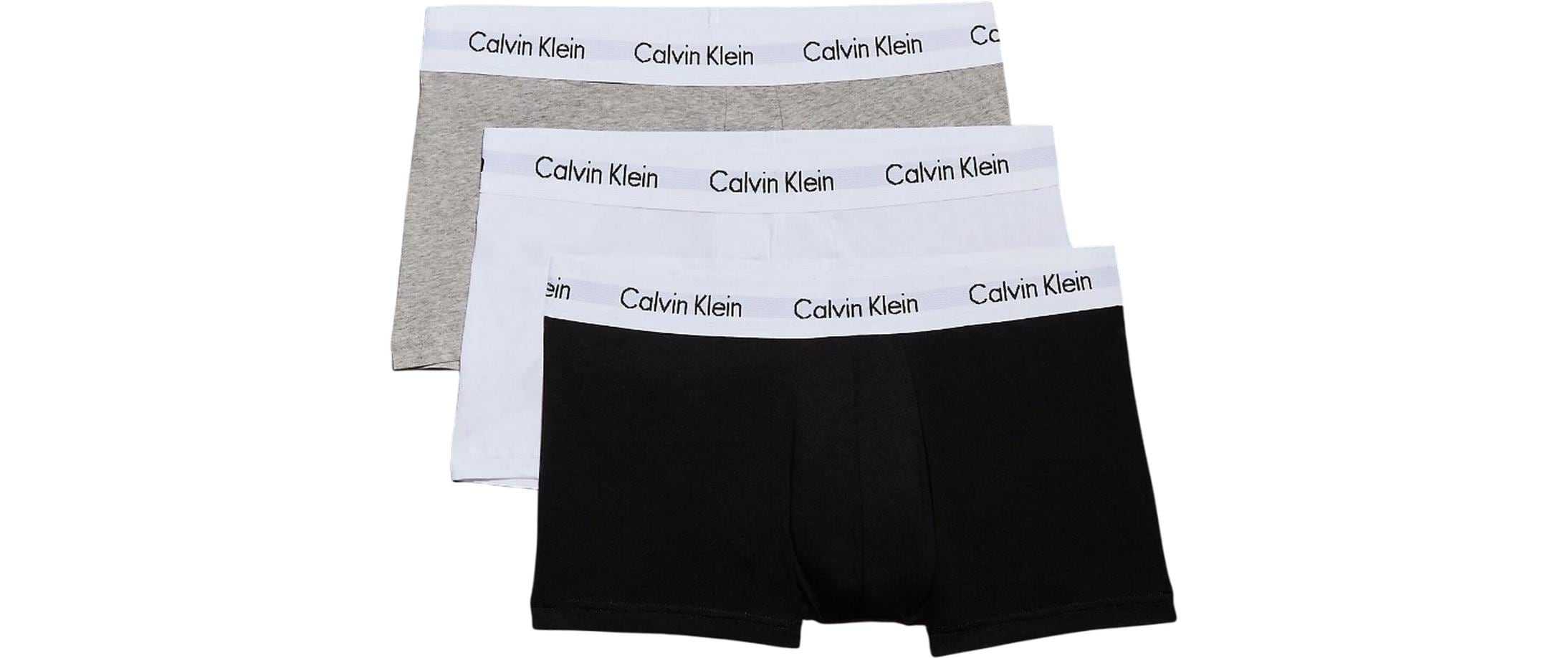 Calvin Klein 3P Low Rise Trunk Black/White/Grey Heather, XL