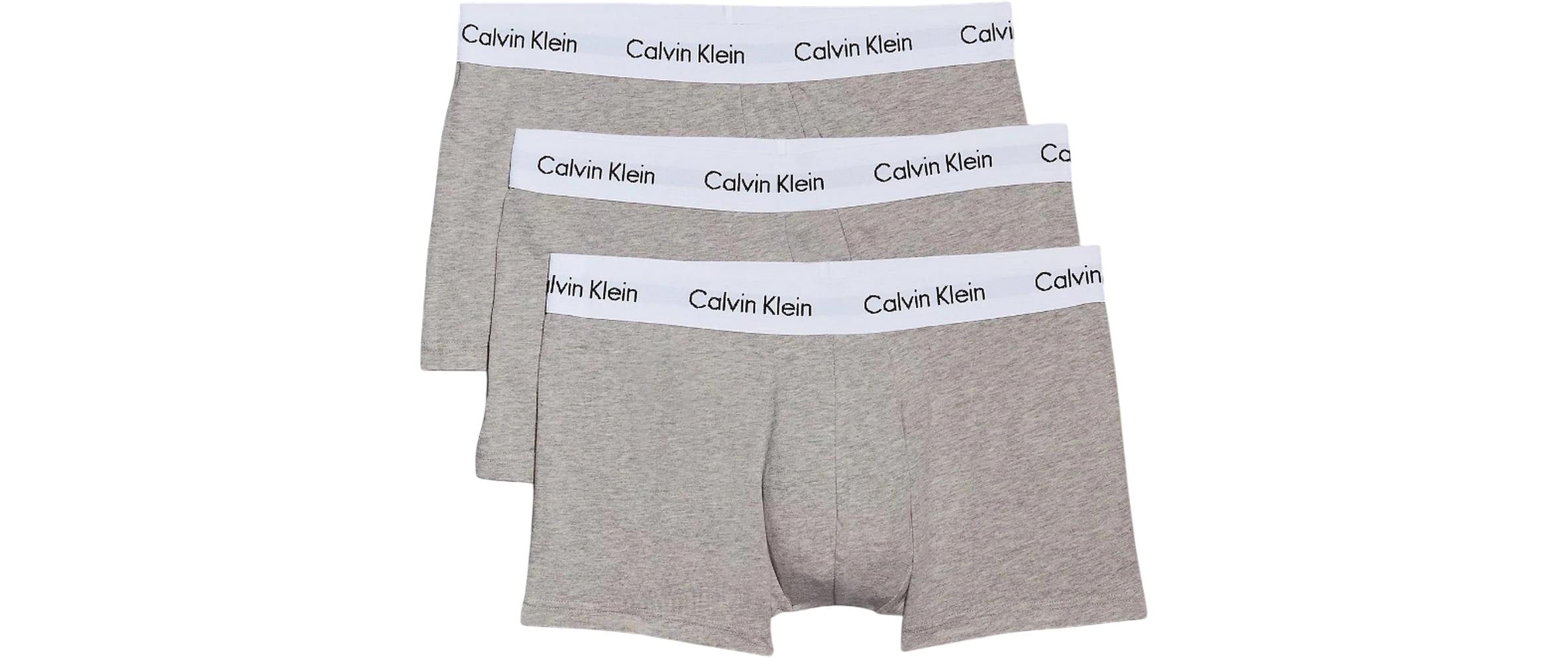 Calvin Klein 3P Low Rise Trunk Grey Heather, M