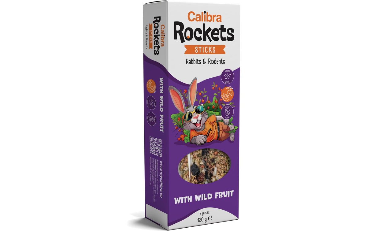 Calibra Rockets Wildfrüchte Sticks Kaninch. & Nager, 2 Stück