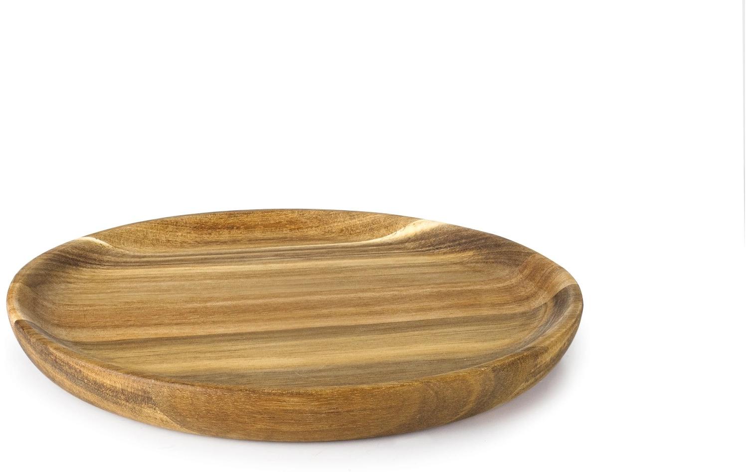 Ibili Holzteller Madera 28 cm 1 Stk., 32cm, weiss