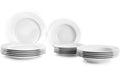 Ibili 18teiliges Set Teller Castilla weiss 20.3+23.2+27 cm