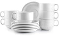Ibili Set 6 Tassen + Unterteller Castilla weiss 230 ml