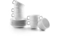 Ibili Set 6 Tassen + Unterteller Castilla weiss 80 ml