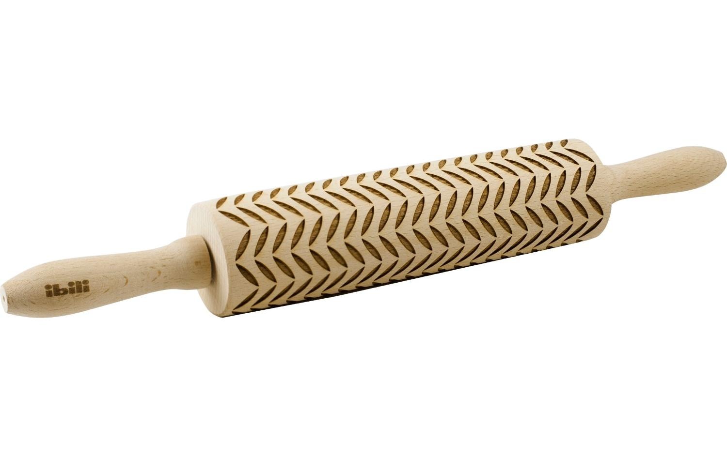 Ibili Wallholz Holz mit Blätter Deko 39, 5 x 5 cm