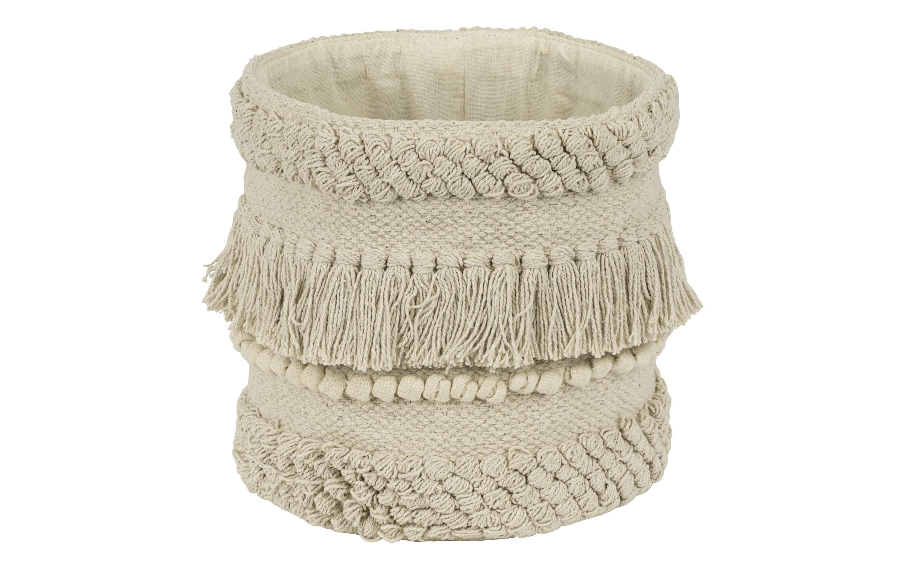 Eglo Aufbewahrungskorb TOYAMA 20x20cm, Baumwolle, Creme