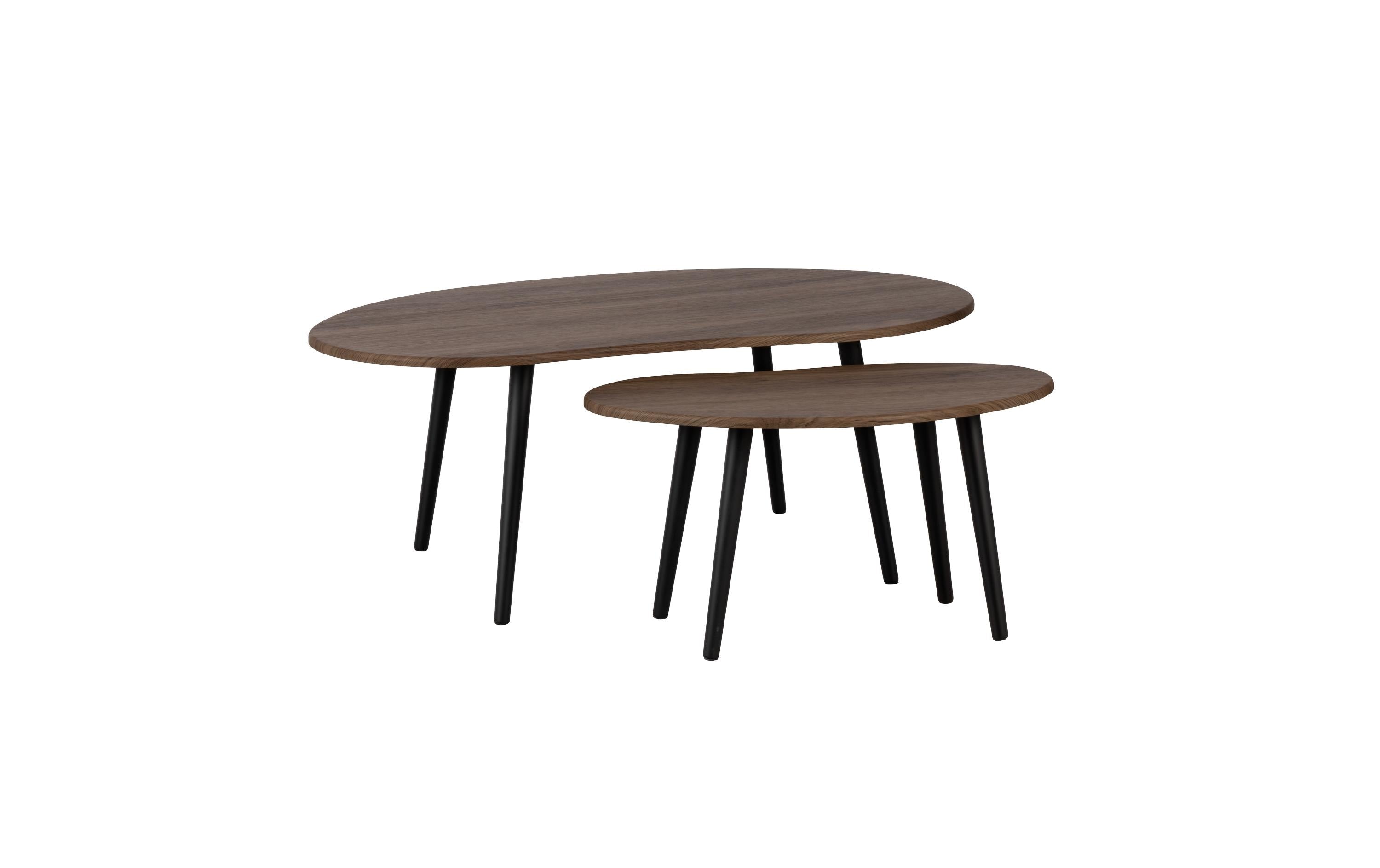 Eglo Besteilltisch Set ALORAN 2 verschiedene Grössen, Dark Brown
