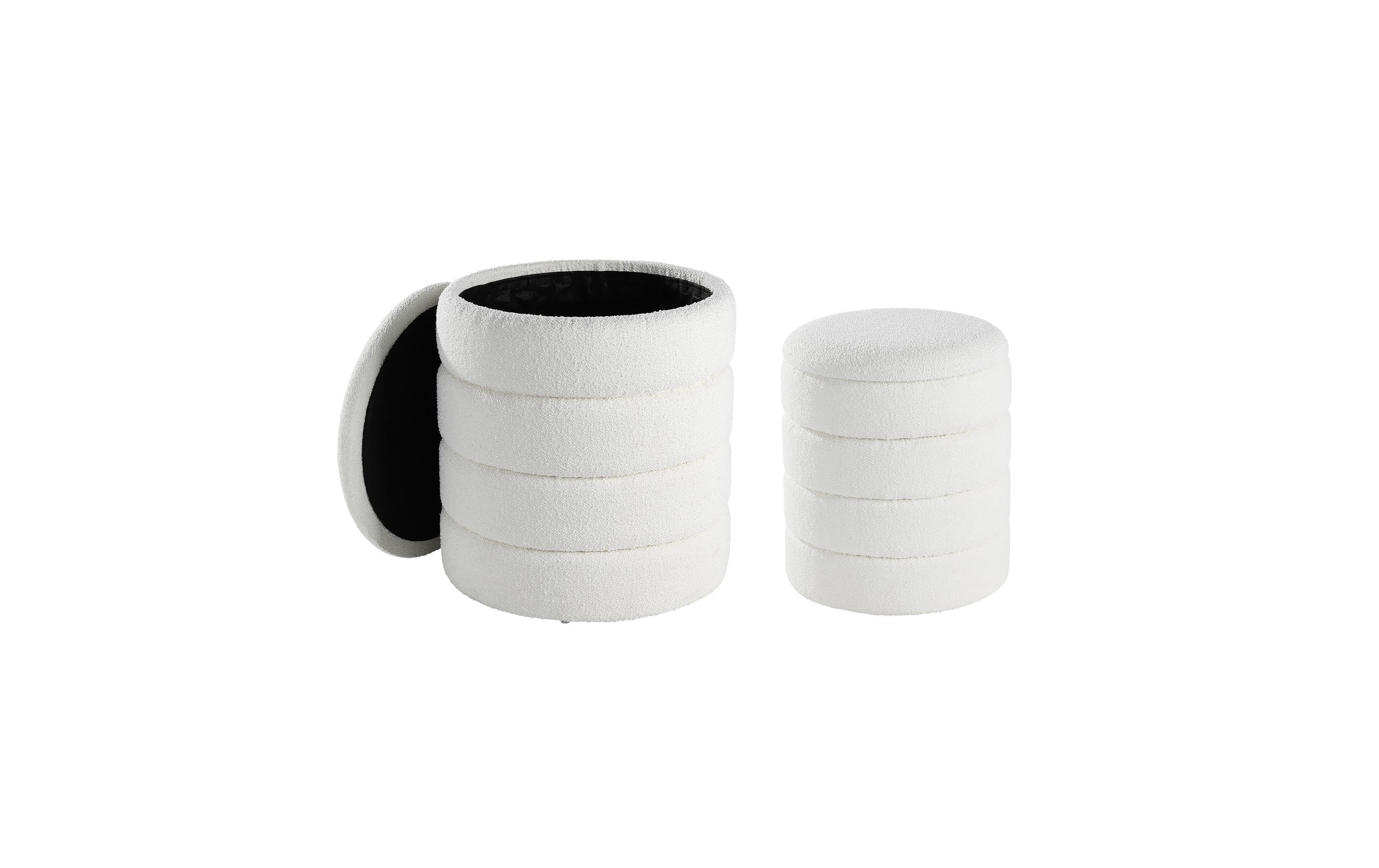 Eglo Hocker AMPAHAKA 2er Set Weiss D:40cm/H:44.5cm/D 33.5cm/H:38.5cm