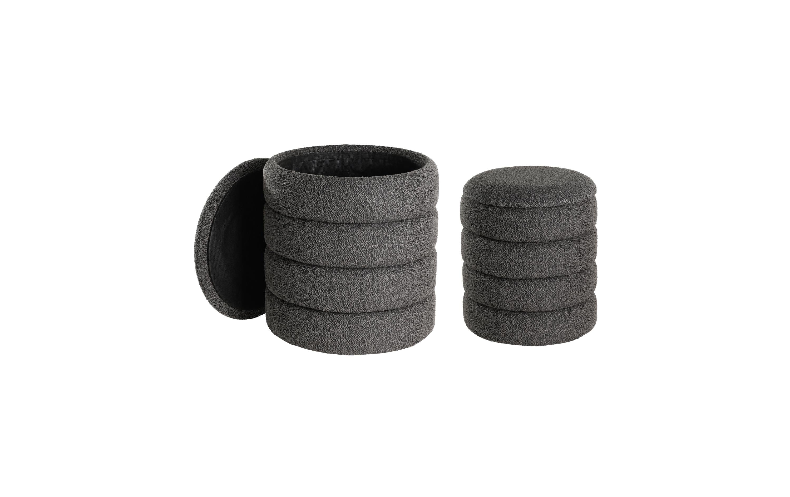 Eglo Hocker AMPAHAKA 2er Set Schwarz D:40cm/H:44.5cm/D 33.5cm/H:38.5cm