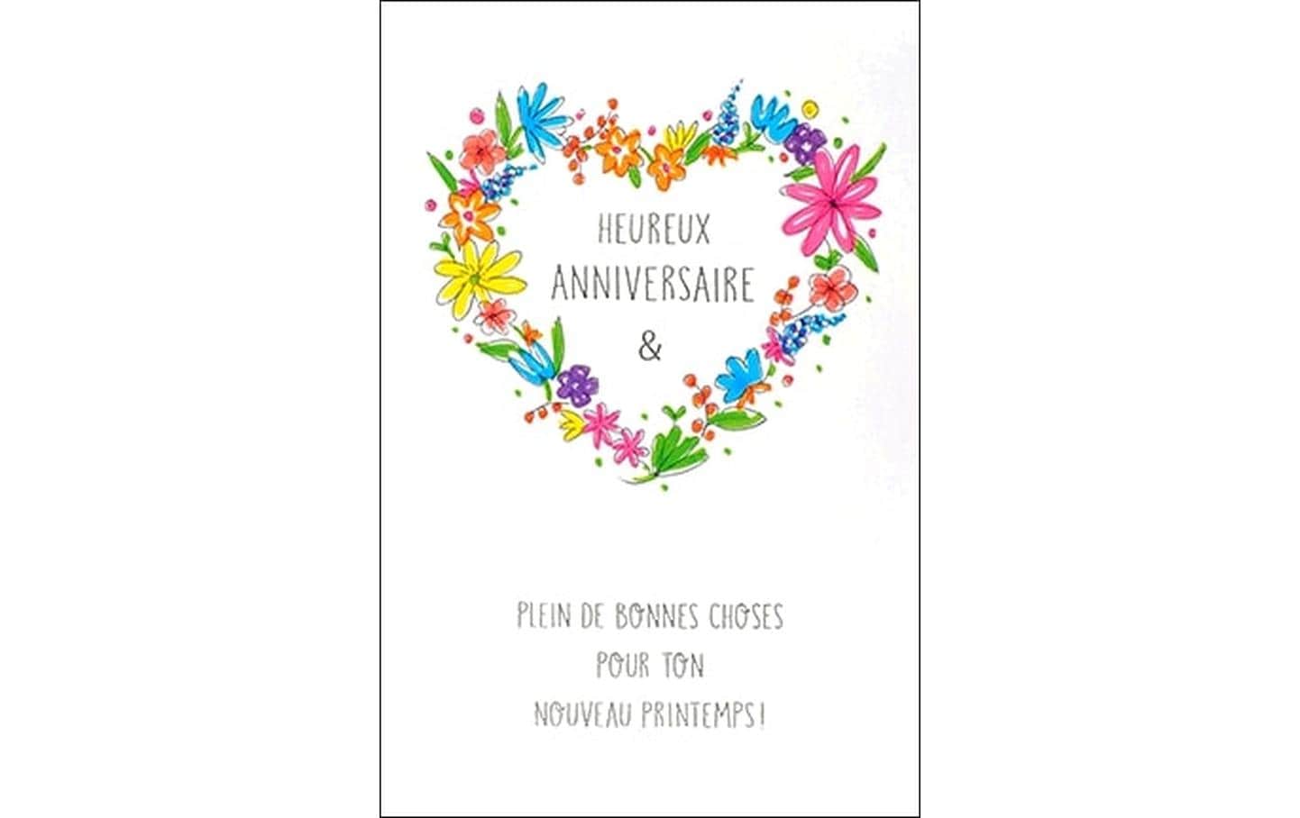 ABC carte d'anniversaire B6, 116 x 173 mm, avec enveloppe
