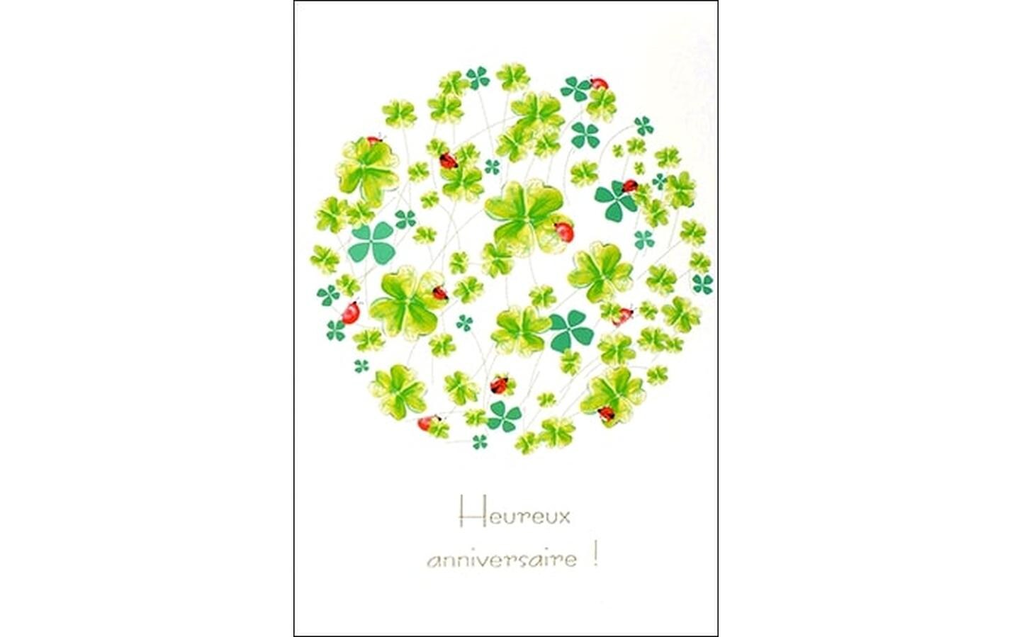 ABC carte d'anniversaire B6, 116 x 173 mm, avec enveloppe
