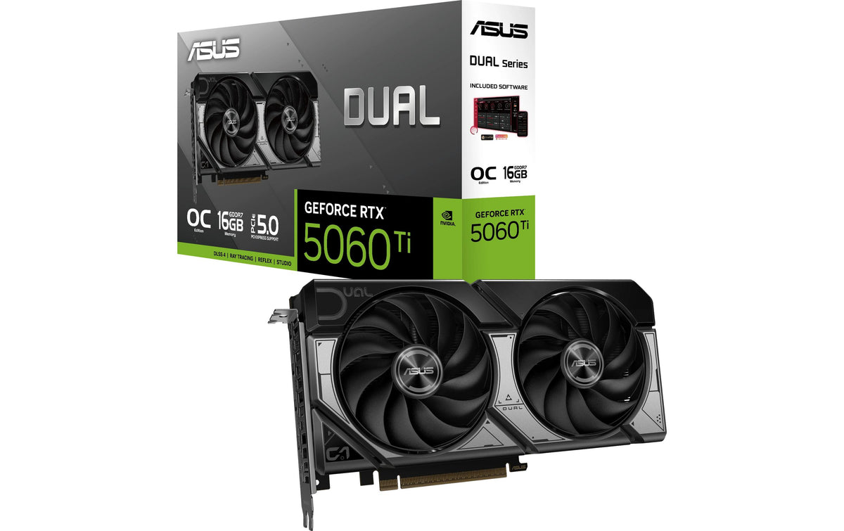 ASUS DUAL RTX5060TI O16G, GDDR7 GeForce RTX5060Ti, 3x DP, 1x HDMI
