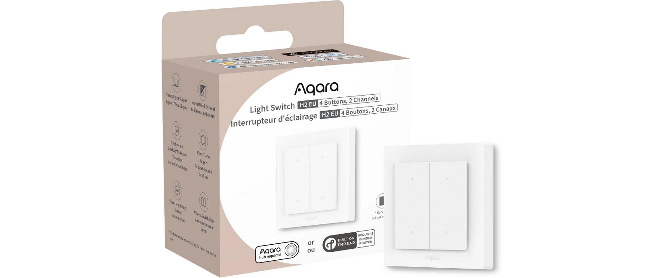 Aqra 4x Lichtschalter 1 Channel H2