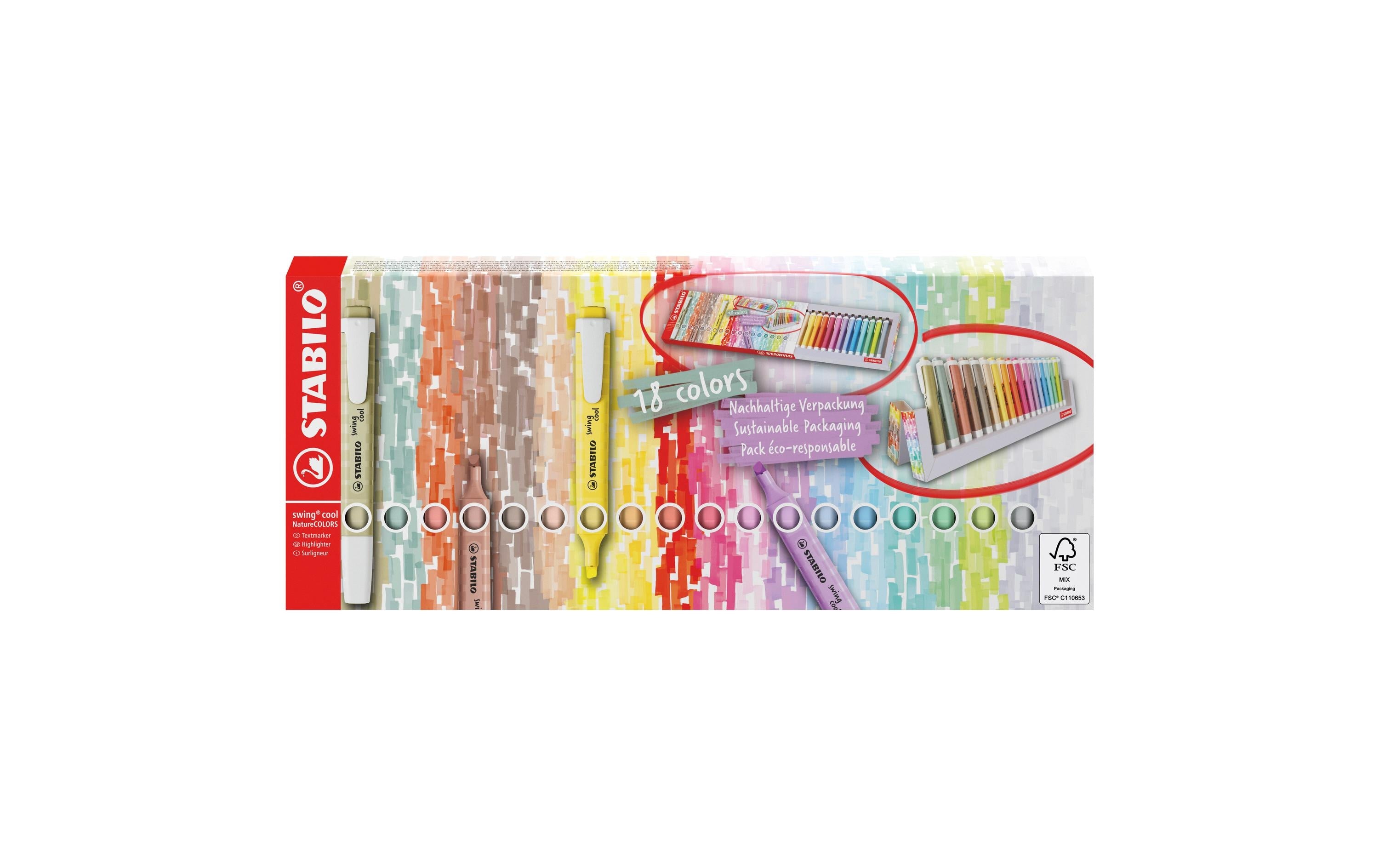 Stabilo swing cool Nature18er Tischset