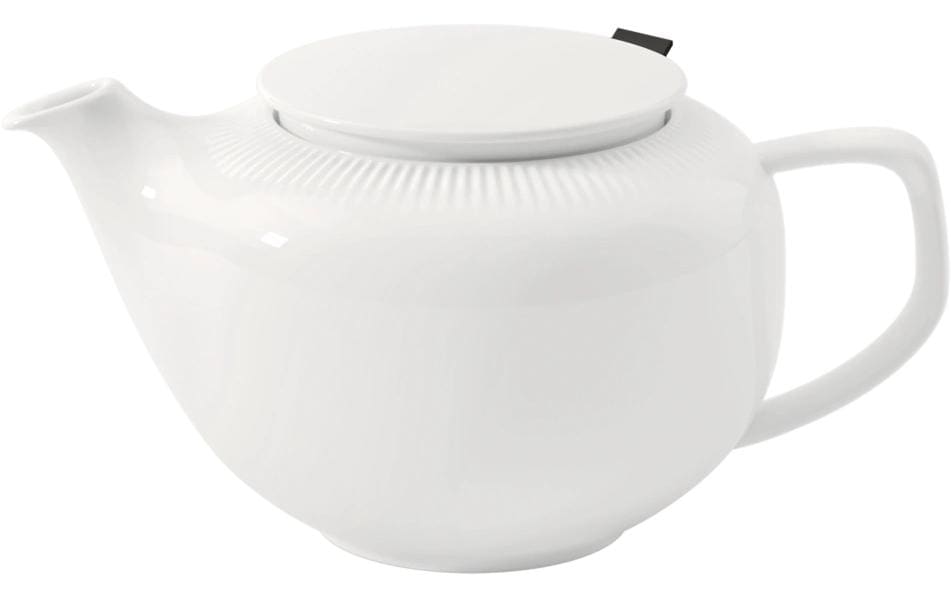 Villeroy & Boch Afina Teekanne mit Deckel + Filter, 0.44 Liter, weiss