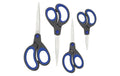 Rapesco Soft Grip Edelstahlscheren 4 Stk. 1x21.5cm,1x19.8cm,1x16.5cm,1x13.3cm,blau