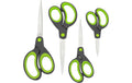 Rapesco Soft Grip Edelstahlscheren 4 Stk. 1x21.5cm,1x19.8cm,1x16.5cm,1x13.3cm,grün