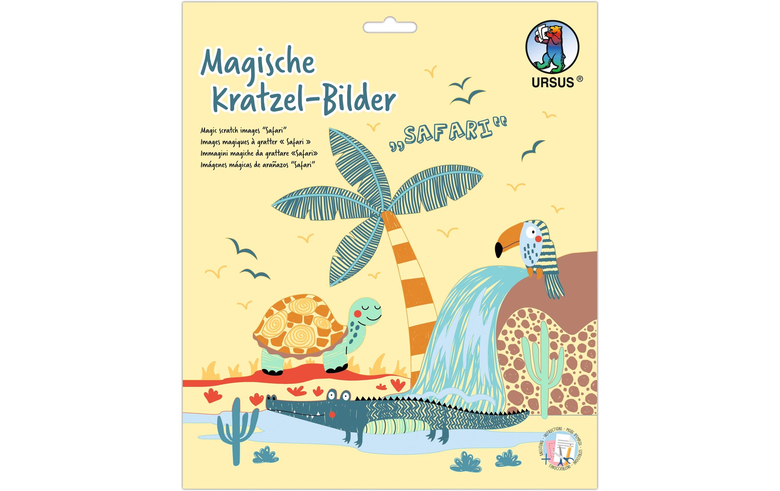 URSUS Bastelset Kratzbilder Waldfreunde