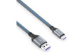 Sonero USB-C - USB-A Ladekabel, 100W, 1.0m Nylon Mantel, USB 2.0, 480Mbps