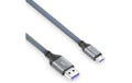 Sonero USB-C - USB-A Ladekabel, 100W, 0.25m Nylon Mantel, USB 2.0, 480Mbps