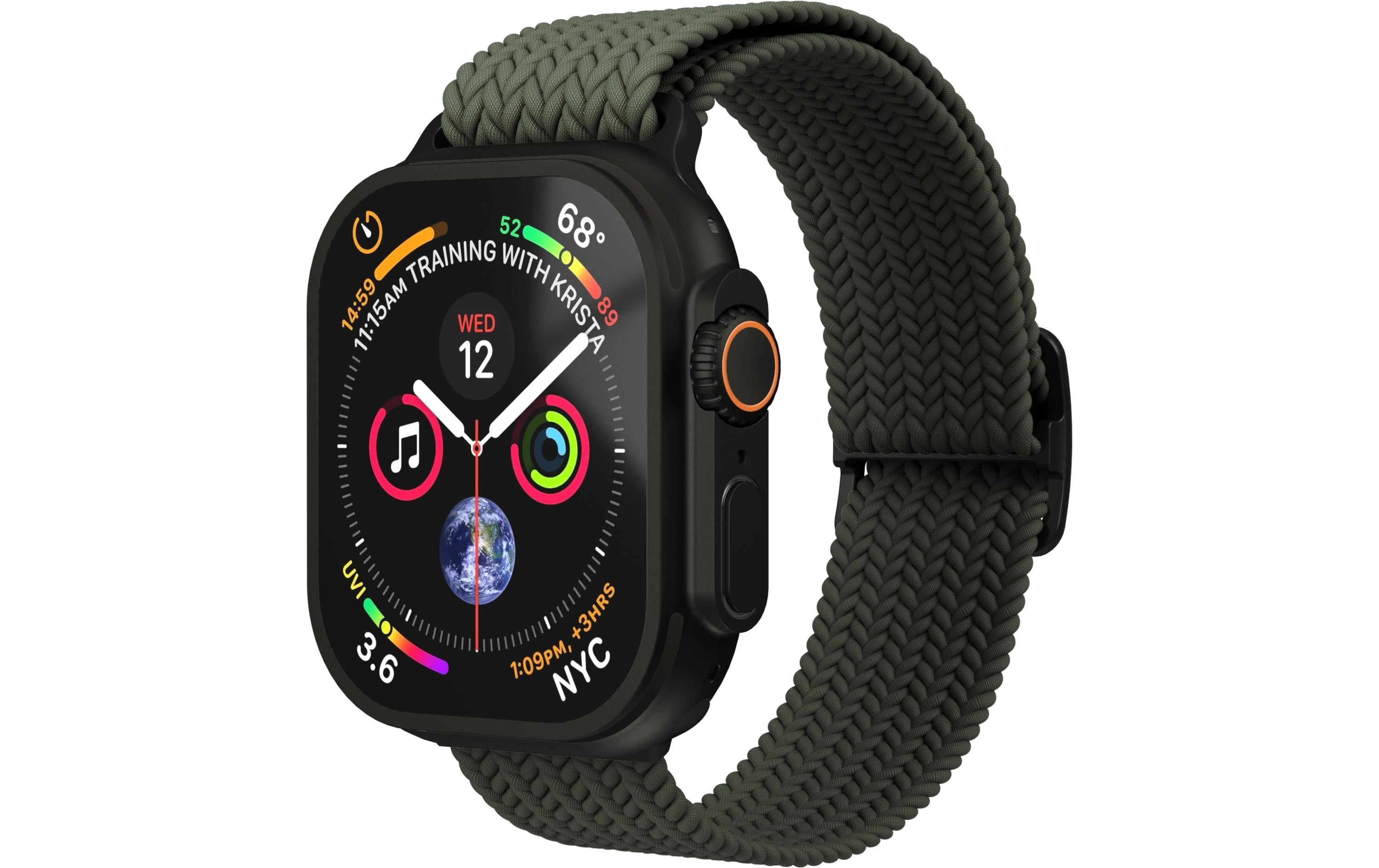 Vonmählen Woven Loop, Olive Black Apple Watch 40/41/42mm
