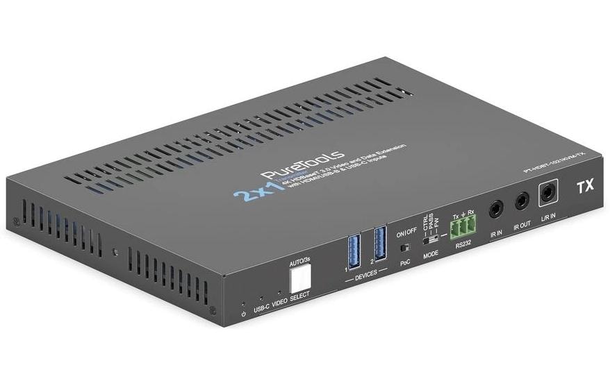 PureTools PT-HDBT-1021KVM-TX HDBaseT, USB-C, HDBaseT 3.0, 4K, HDMI, RS23