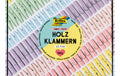Folia Holzklammern PASTEL Jumbo Pack 500g 2,5-5cm sortiert