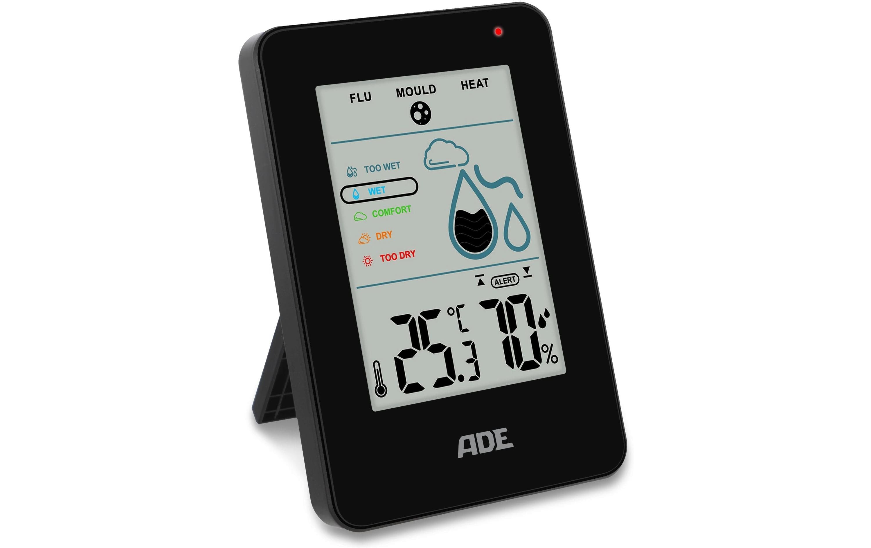 ADE digitales Thermo-/Hygrometer schwarz
