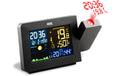 ADE Wetterstation mit Funk-Aussensensor schwarz, mit Projektion