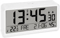 ADE grosse digitale Tisch-/Wanduhr weiss