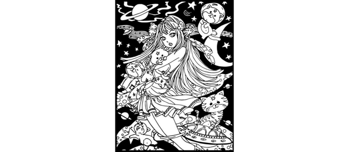 TATARUGA Samtbild A4, Manga Girl