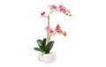Dekomat Orchidee im Topf 48 cm, pink Kunstseide/Kunststoff, Topf: D: 10 cm