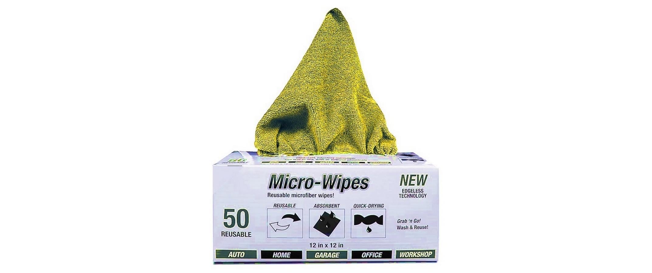 Micro-Wipes Microfasertücher- Box gelb 24x24cm, 50 Stück