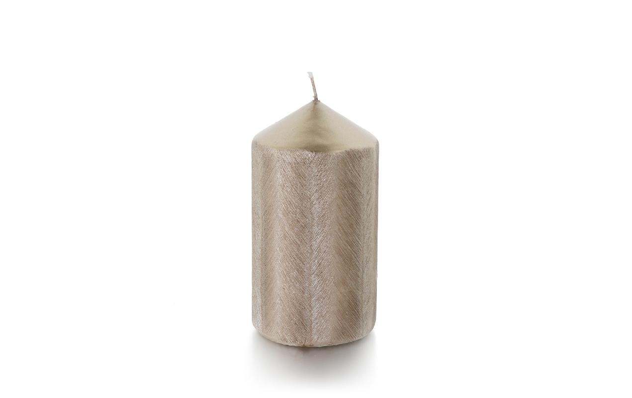 balthasar Zylinderkerze Eglite, Platin 7x12 cm (DxH), Brenndauer 40h