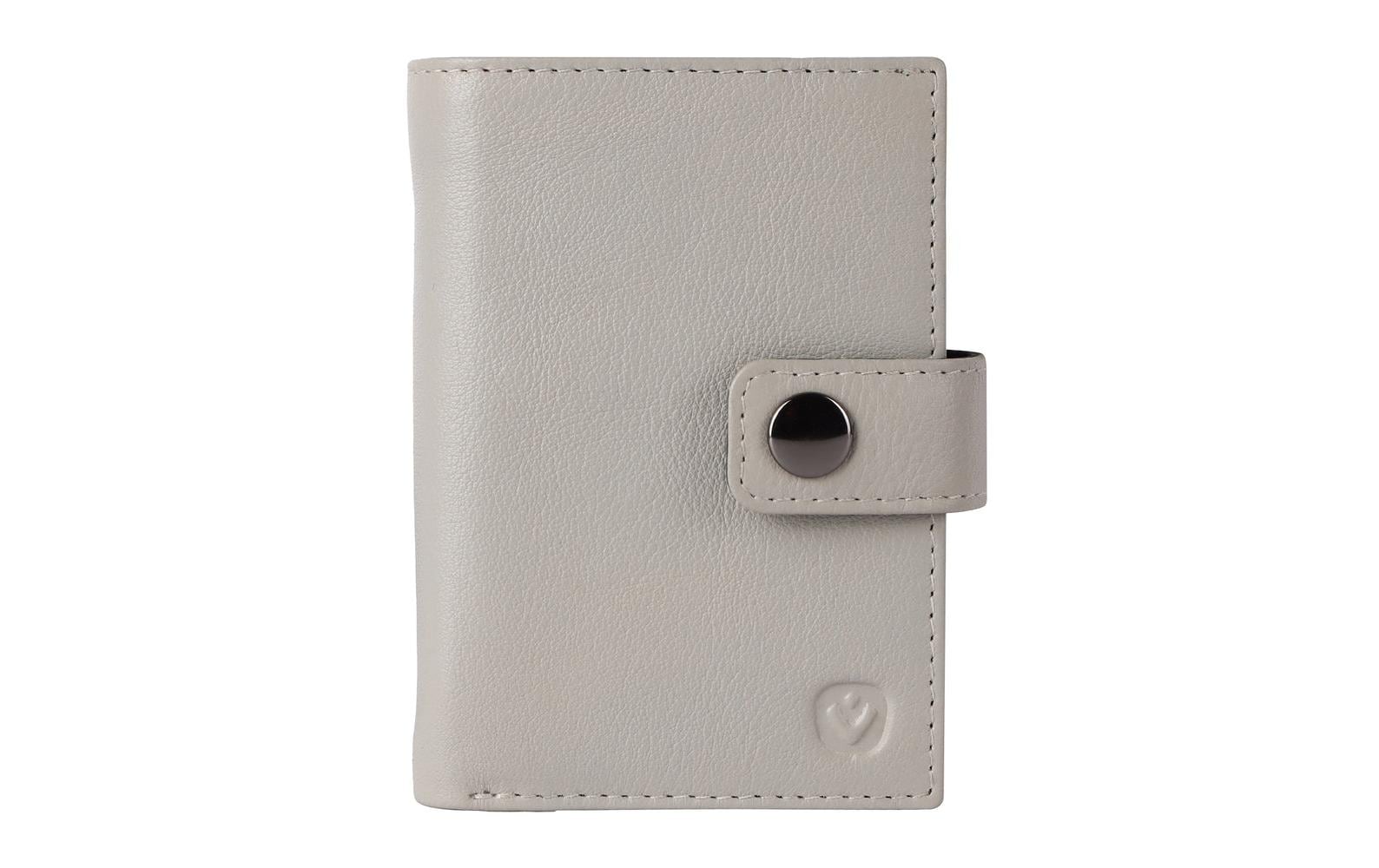 Valenta Card Wallet, Leather - Luxe MagSafe, Off-White