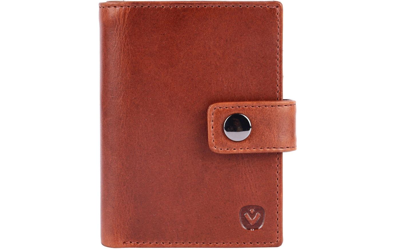 Valenta Card Wallet, Leather - Luxe MagSafe, Cognac