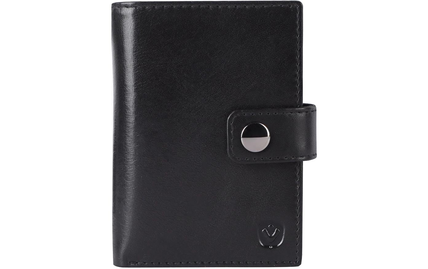 Valenta Card Wallet, Leather - Luxe MagSafe, Black