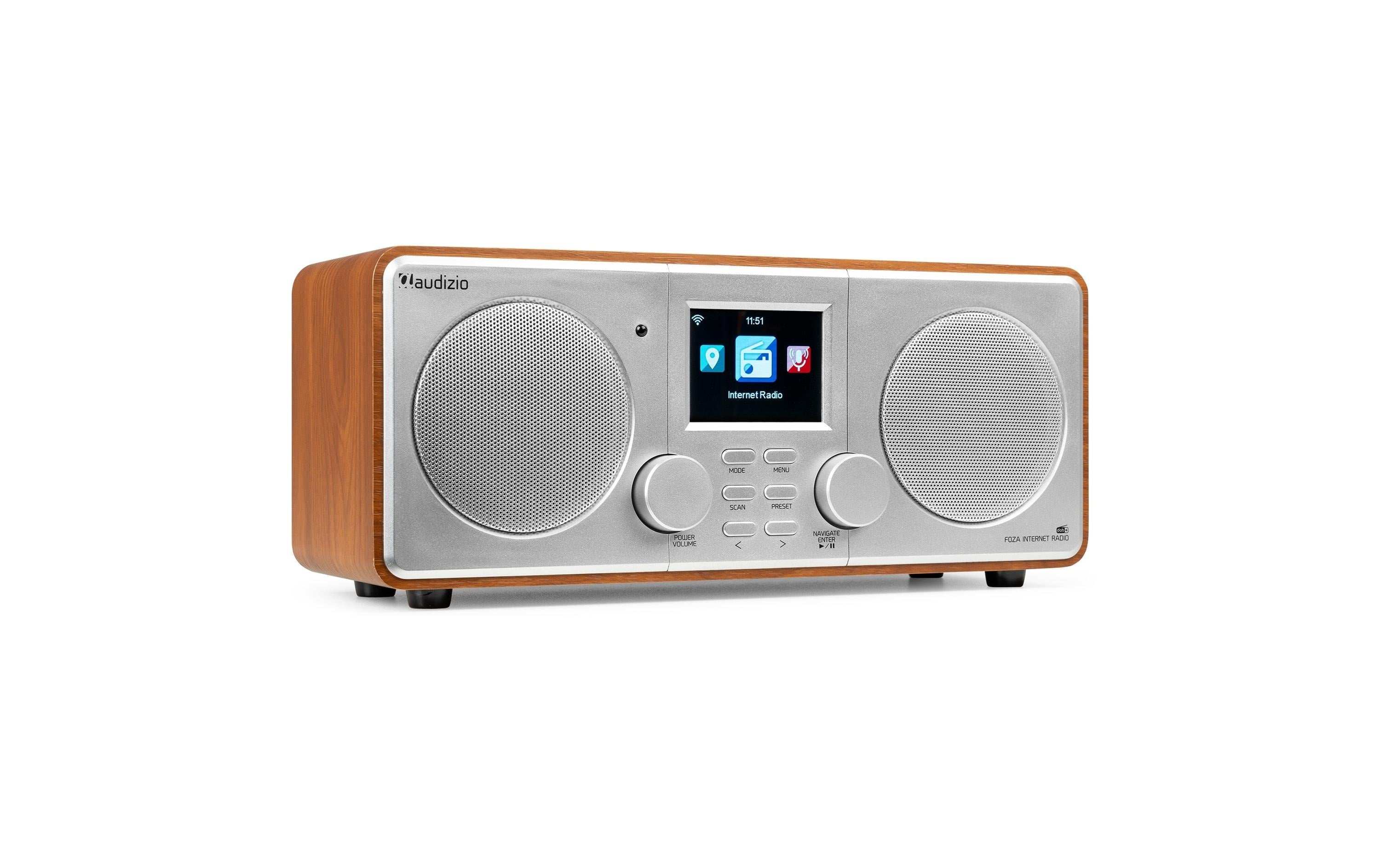 Audizio FozaSI Internet Radio, DAB+, Wifi, BT, AUX, silber