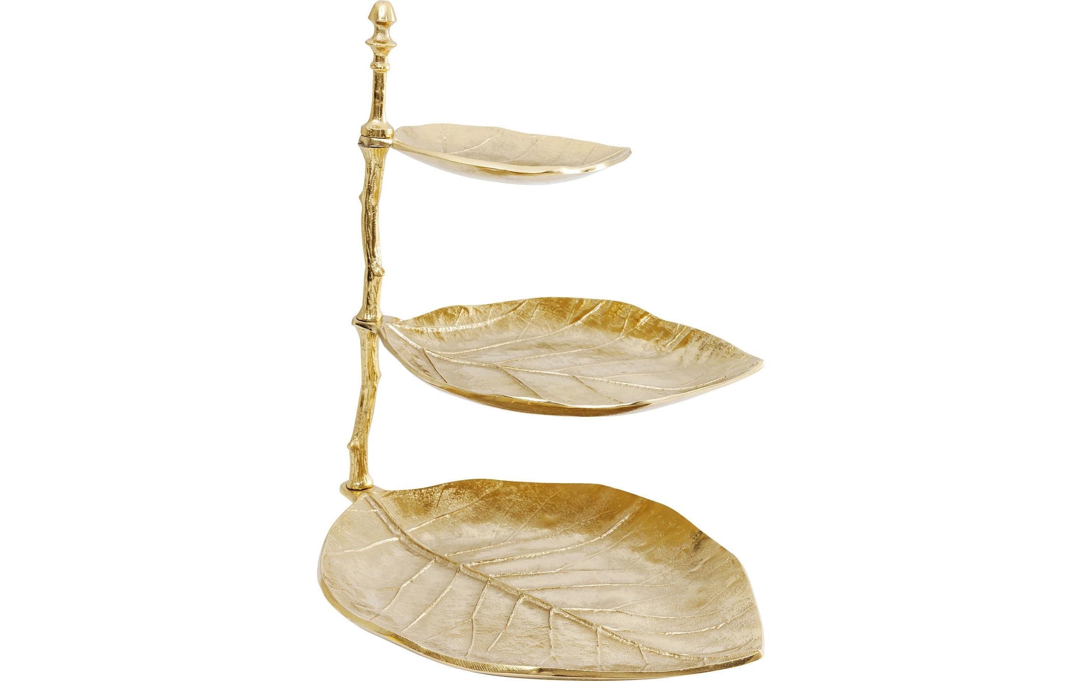 Kare Etagere Leaf Gold 32 x 46 cm
