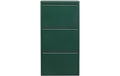 Kare Schuhschrank Caruso 3er, Grün 103 x 50 x 14 cm, Stahlblech, 6  P. Schuhe