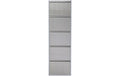 Kare Schuhschrank Caruso 5er Silber geflext