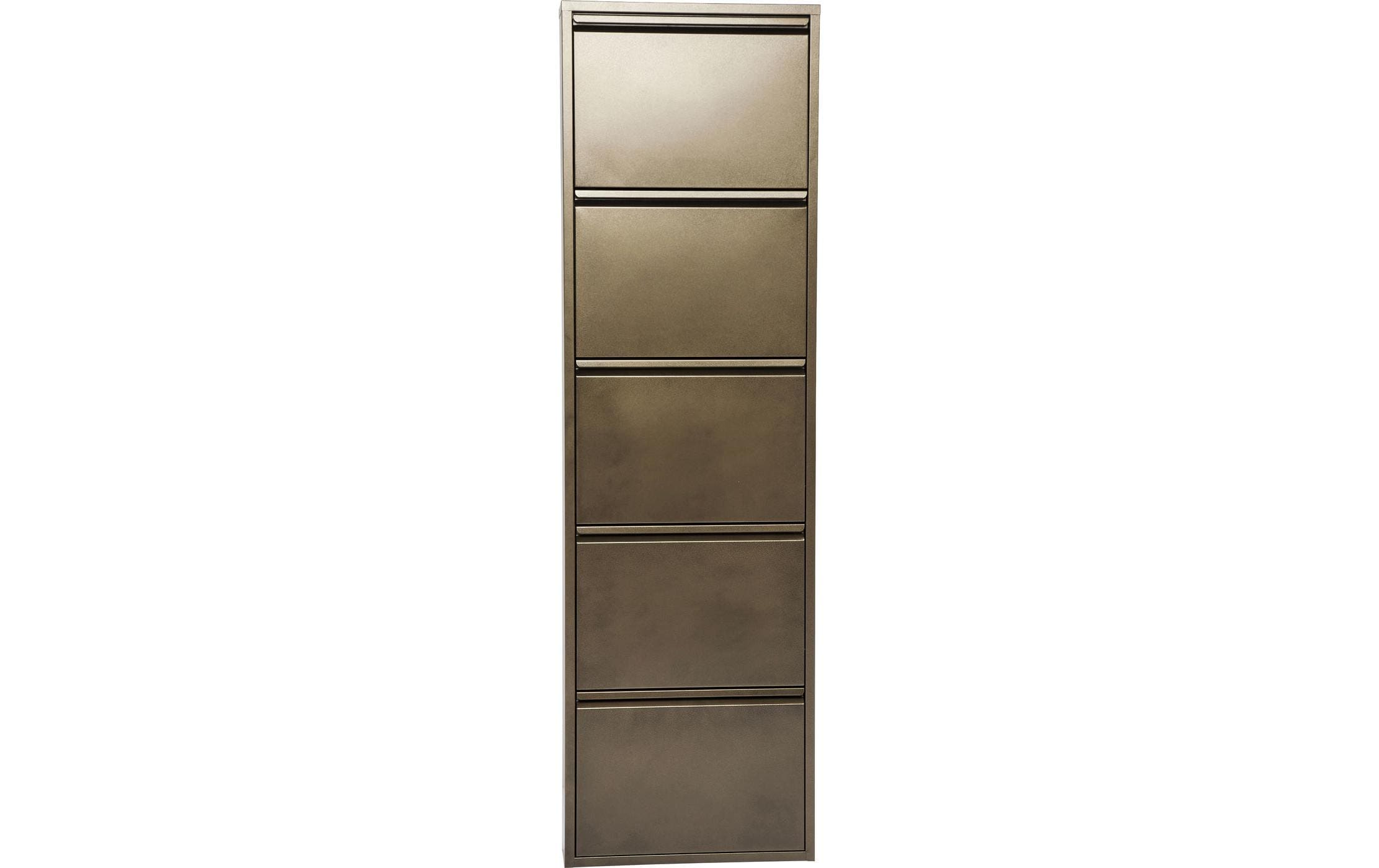 Kare Schuhschrank Caruso 5er Bronze