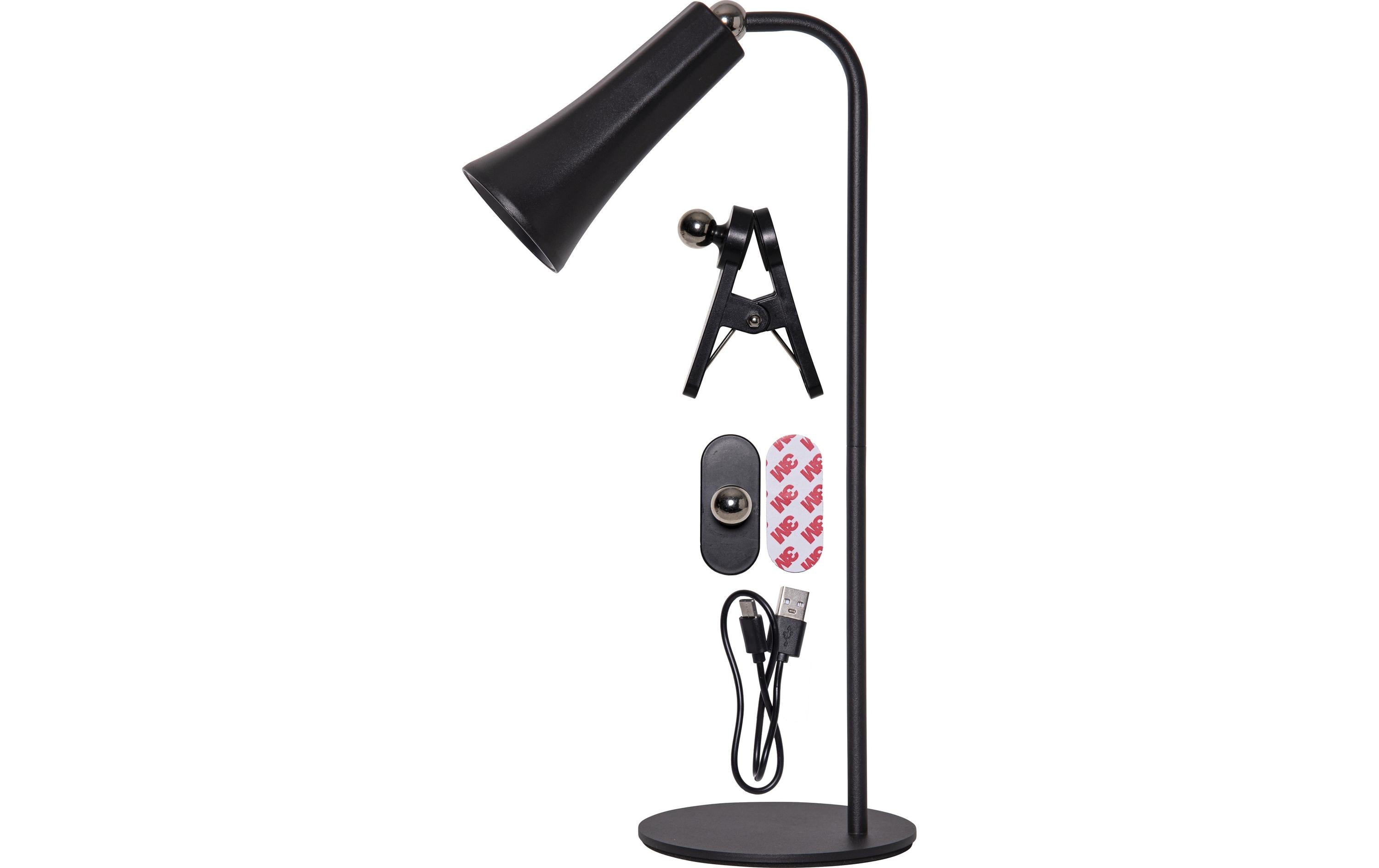 Star Trading USB-Tischleuchte schwarz LED 1.9W Tricolor, inkl. USB-Kabel, Halteru