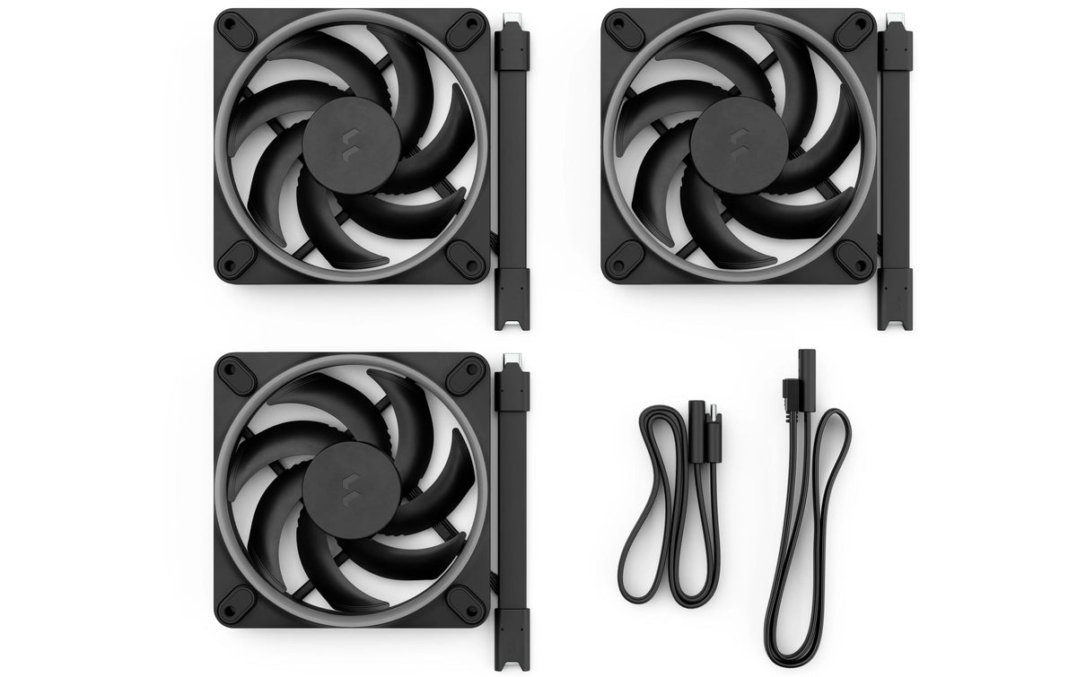 Gehäuselüfter Momentum 12 RGB Schwarz 120x120x25mm, RGB, 3er Pack
