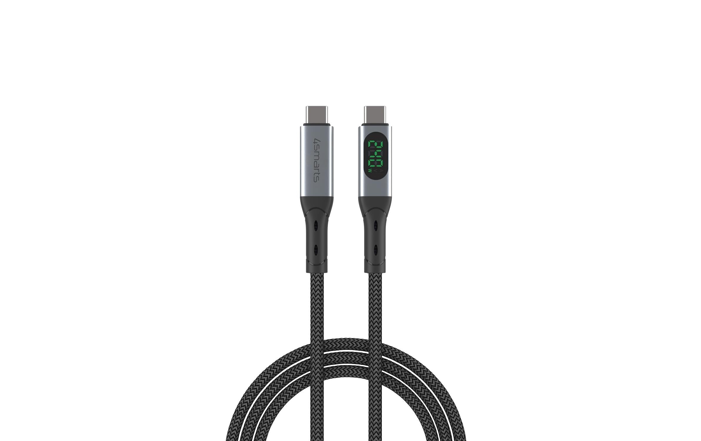 4smarts USB4 USB-C Kabel, 1.5m DigitCord bis 240W, 1.5m, schwarz